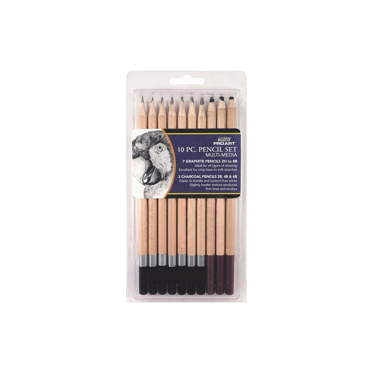 Pro Art 3077 10-Piece Dry Media Pencil Set