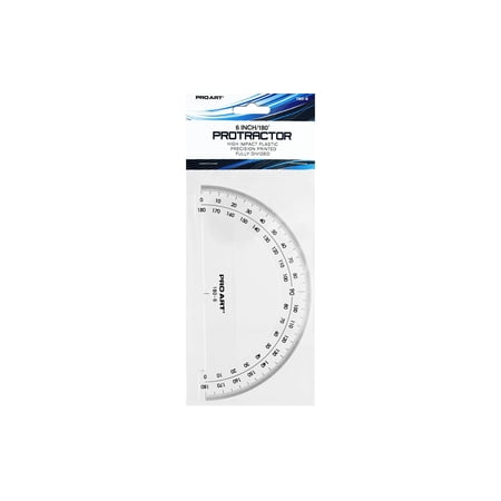 Pro Art Protractor 180 Degree 6 in Clear
