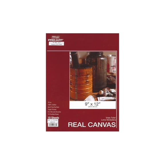 Pro Art Real Canvas Pad 9x12 10sheet