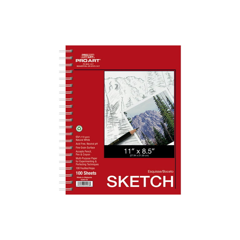 Sketch Book Pad, 4*6 & 5.5*8 & 8.5*11in, Pack Of 3, 80 Sheets Each, 110gsm,  Artist Sketching Drawing Paper Pad, Acid-Free Art Sketch Book Graphite Col