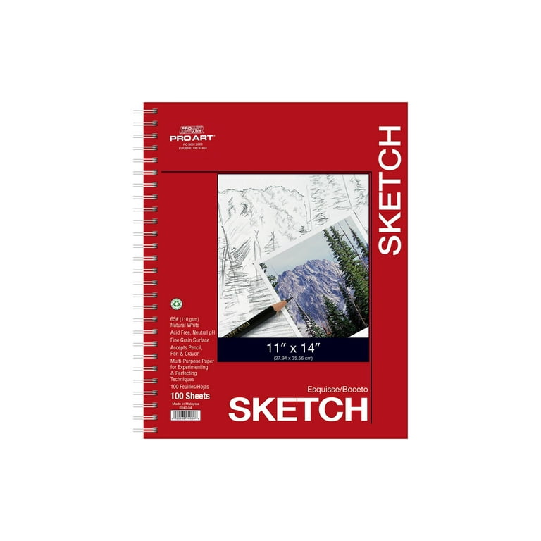 2PK Drawing Pads - 9x12 White, Perforated, 70lb / 114gsm Sketch