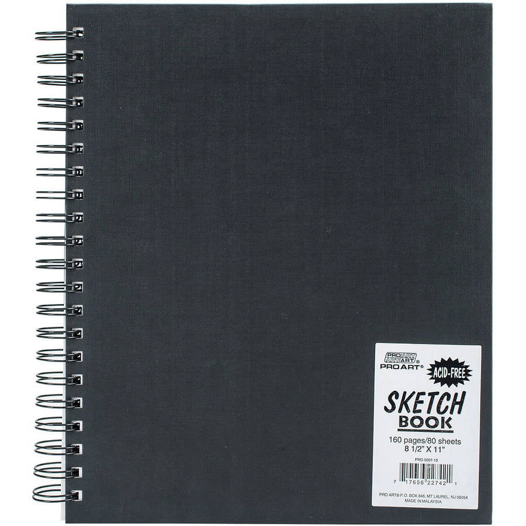 US Art Supply 5.5 x 8.5 Premium Hardbound Sketch Book, Pack of 2, 80  Sheets Each, 70 lb (110gsm) - Hardcover Spiral Bound Artist Field Sketch  Pad