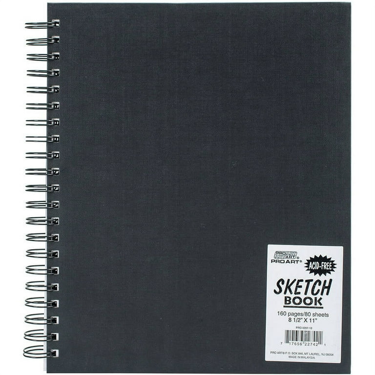 Incraftables Art Sketchbook (125 Pages) Hardcover & Spiral Bound 8.5” x 11” Sketch  Book