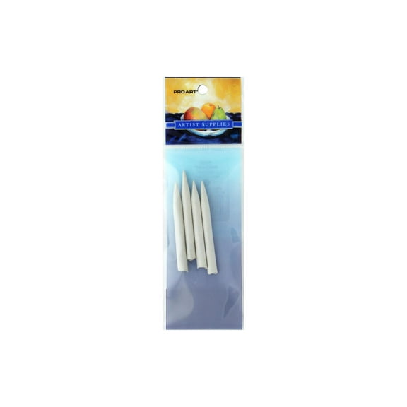 Pro Art Tortillons Small 4pc Carded, Blending Stumps for Drawing and Shading, Colored Pencil and Oil Pastel Blender Tools, Sketch Blending Pencil