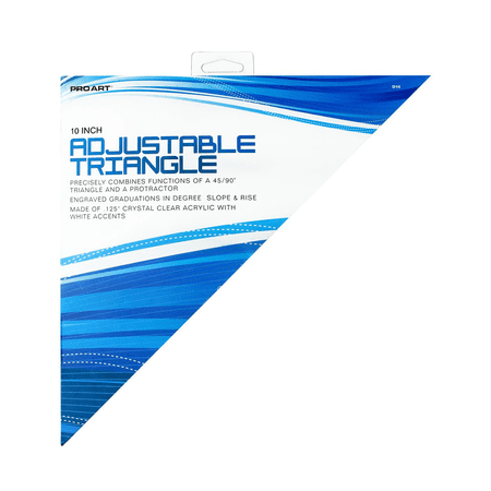 Pro Art Triangle 10" Adjustable Triangle W/Mag