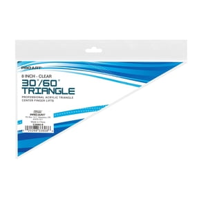 Pro Art Clear Acrylic Drafting Triangle 8 Inch 30/60 Degree with Finger Lift