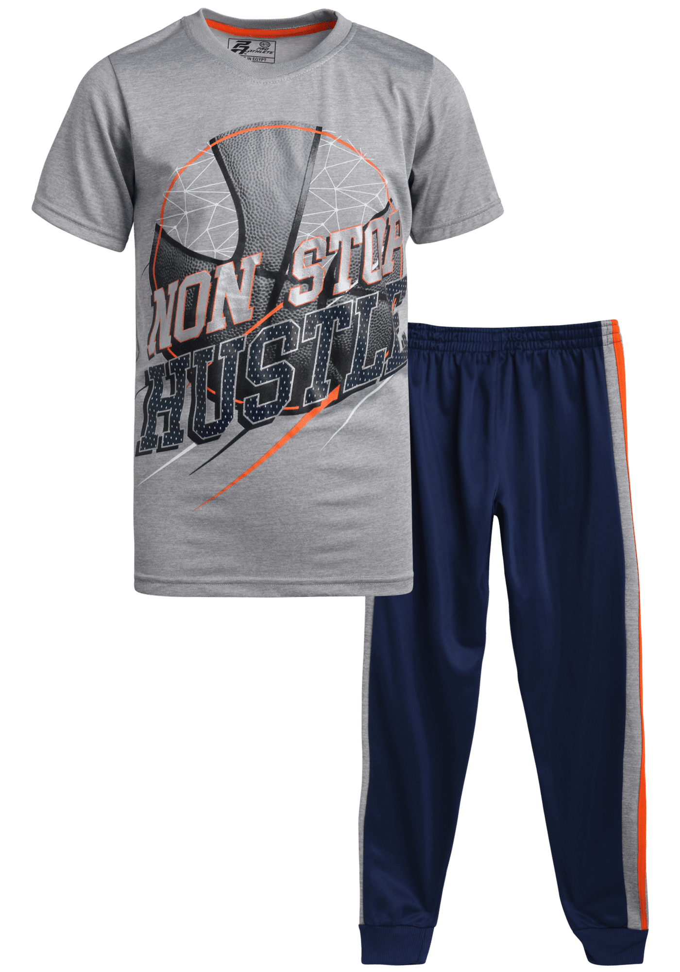 Pro Athlete Boys' Active Pants Set - 2 Piece Performance T-Shirt and ...