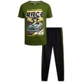 thumbnail image 1 of Pro Athlete Boys' Active Pants Set - 2 Piece Performance T-Shirt and Tricot Jogger Sweatpants - Sports Outfit for Boys (8-16), 1 of 7