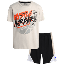 Pro Athlete Boys' Active Shorts Set - 2 Piece Perfomance T-Shirt and Gym Shorts (8-16)