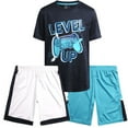 thumbnail image 1 of Pro Athlete Boys Shorts Sets - 3 Piece Athletic Graphic Tee and Dry Fit Shorts for Boys (8-16), 1 of 7