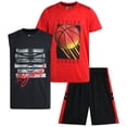 thumbnail image 1 of Pro Athlete Boys Active Shorts Set - 3 Piece Graphic Tees Tank Tops and Basketball Shorts (8-16), 1 of 8
