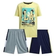 thumbnail image 1 of Pro Athlete Boys Shorts Sets - 3 Piece Athletic Graphic Tee and Dry Fit Shorts for Boys (8-16), 1 of 7