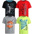 thumbnail image 1 of Pro Athlete Boys Athletic Shirts - 4 Pack Active Performance Dry Fit Graphic Tee Shirts for Kids (5-16), 1 of 7