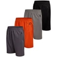 thumbnail image 1 of Pro Athlete Boys Athletic Shorts - 4 Pack Quick Dry Mesh Basketball Gym Shorts for Boys (5-16), 1 of 7