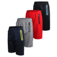 thumbnail image 1 of Pro Athlete Boys Athletic Shorts - 4 Pack Quick Dry Mesh Basketball Gym Shorts for Boys (5-16), 1 of 7