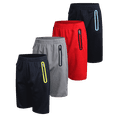 thumbnail image 1 of Pro Athlete Boys Athletic Shorts - 4 Pack Quick Dry Mesh Basketball Gym Shorts for Boys (5-16), 1 of 7