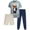 thumbnail image 1 of Pro Athlete&nbsp;Boys Pants Set&nbsp;3 Piece&nbsp;Graphic Tees Athletic Shorts&nbsp;and&nbsp;Jogger Sweatpants&nbsp;3 Piece Set, 1 of 7