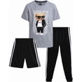 thumbnail image 1 of Pro Athlete Boys Pants Set 3 Piece Graphic Tees Athletic Shorts and Jogger Sweatpants 3 Piece Set, 1 of 7