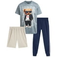 thumbnail image 1 of Pro Athlete Boys Pants Set - 3 Piece Graphic Tees Athletic Shorts and Jogger Sweatpants (8-16), 1 of 7