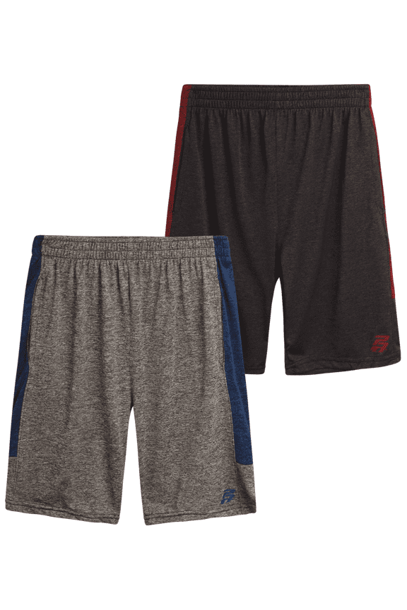 Boys Athletic Shorts - 2 Pack Quick Dry Performance Basketball Shorts For Boys (8-16)
