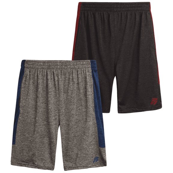 Pro Athlete Boys Athletic Shorts - 2 Pack Quick Dry Performance Basketball Shorts For Boys (8-16)
