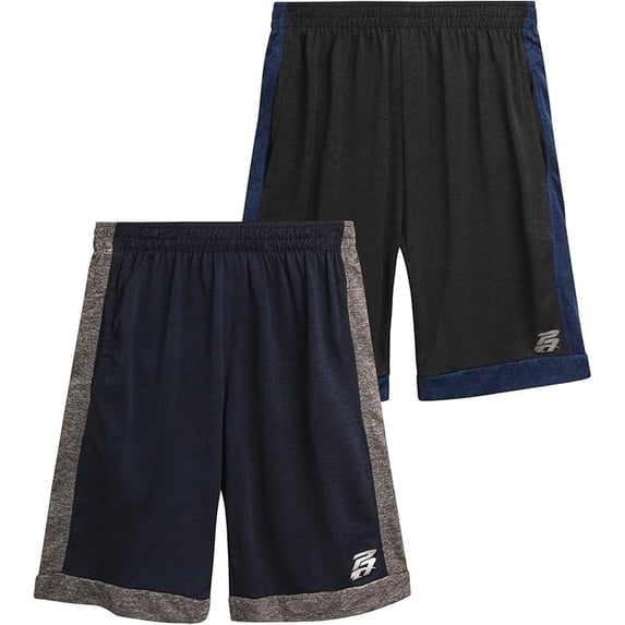 Pro Athlete Boys Athletic Shorts - 2 Pack Quick Dry Performance Basketball Shorts For Boys (8-16)