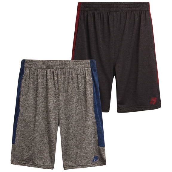 Pro Athlete Boys Athletic Shorts - 2 Pack Quick Dry Performance Basketball Shorts For Boys (8-16)