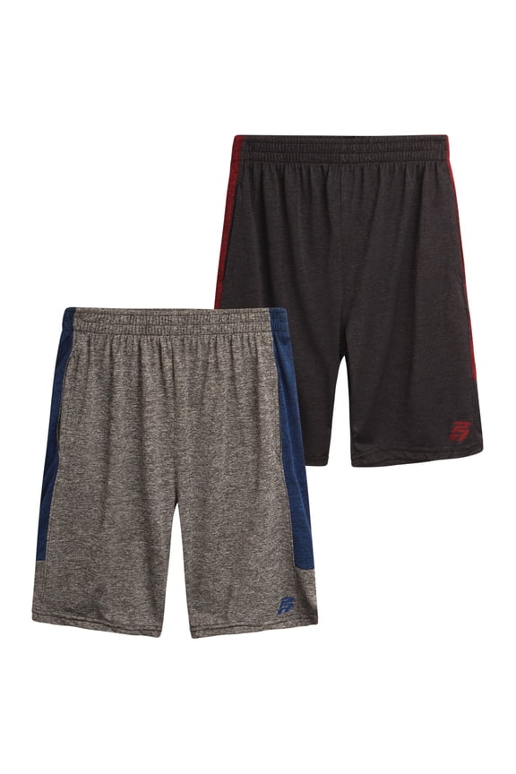 Boys Athletic Shorts - 2 Pack Quick Dry Performance Basketball Shorts For Boys (8-16)