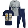 thumbnail image 1 of Pro Athlete Boys Tracksuit Set - 3 Piece Tricot Jogger Pants Graphic Tee & Two Fer Shirt (8-16), 1 of 7