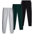 thumbnail image 1 of Pro Athlete Boys Sweatpants - 3 Pack Active Performance Fleece Jogger Pants for Kids (8-20), 1 of 7