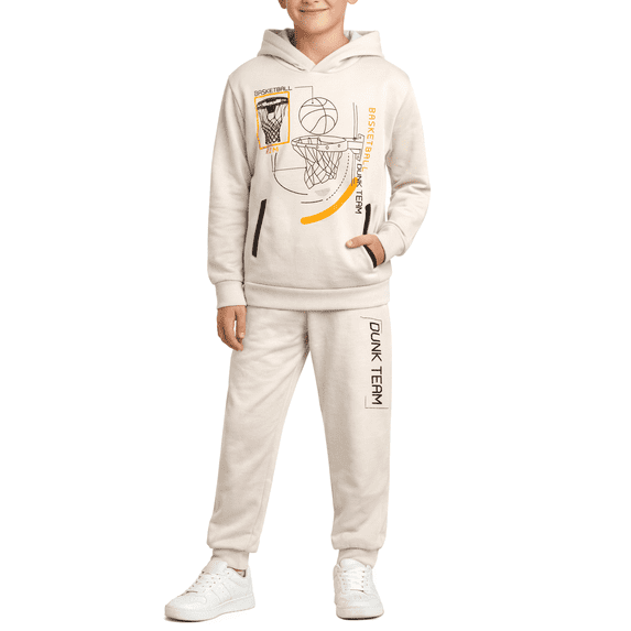 Pro Athlete Boys Sweatsuit Toddler Kids Soft Fleece Pullover Hoodie and Jogger Sweatpants 2 Piece Set