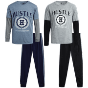 PRO ATHLETE Boys' Sweatsuit Set - 4 Piece Performance Shirt and Tricot Sweatpants (Size: 8-16)