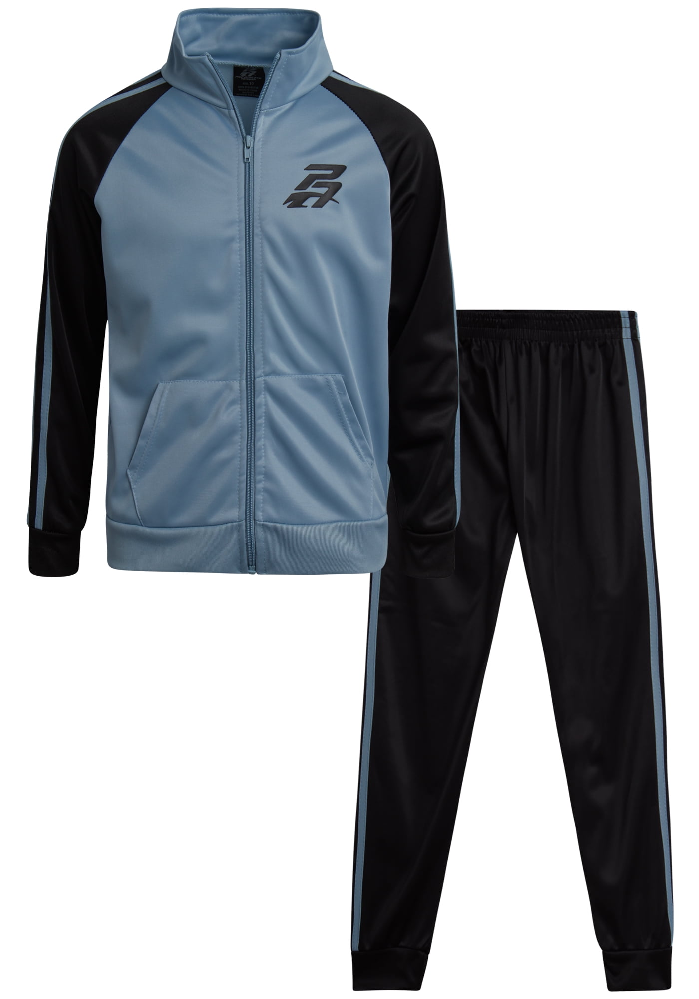 Pro Athlete Boys Tracksuit Set 2 Piece Active Tricot Sweatshirt and Jogger Pants 8 12