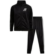 Pro Athlete Boys’ Tracksuit Set – 2 Piece Active Tricot Sweatshirt and Jogger Pants (8-12)