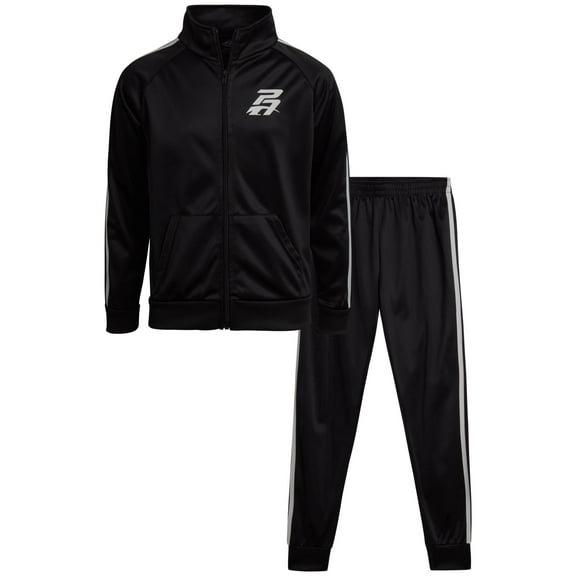 Pro Athlete Boys Tracksuit Set - 2 Piece Tricot Mock Neck Sweatshirt and Joggers Track Pants (8-12)
