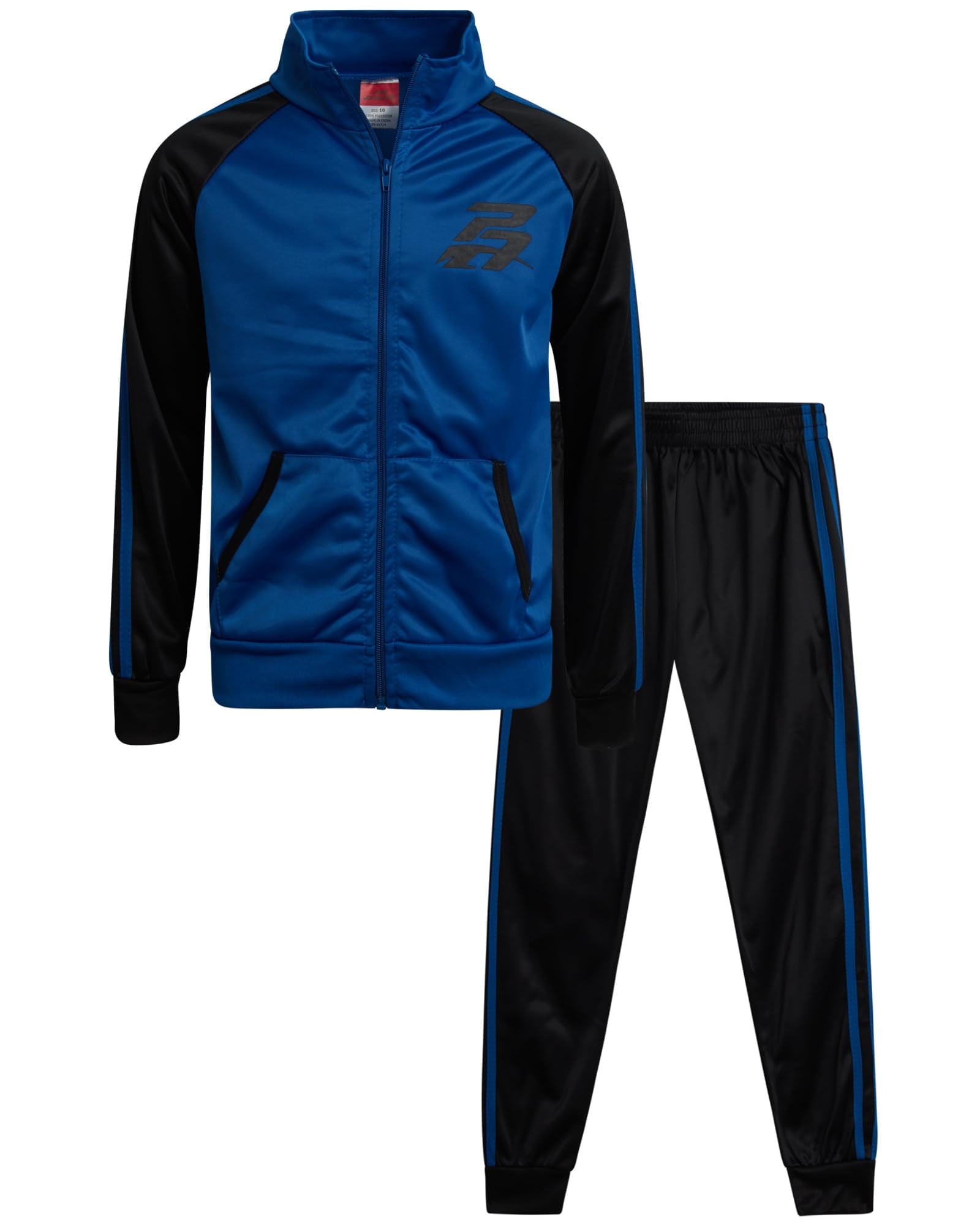 Boys Eagle Printed Winter Tracksuit – Teal Green & Grey Two-Piece Set main image 1