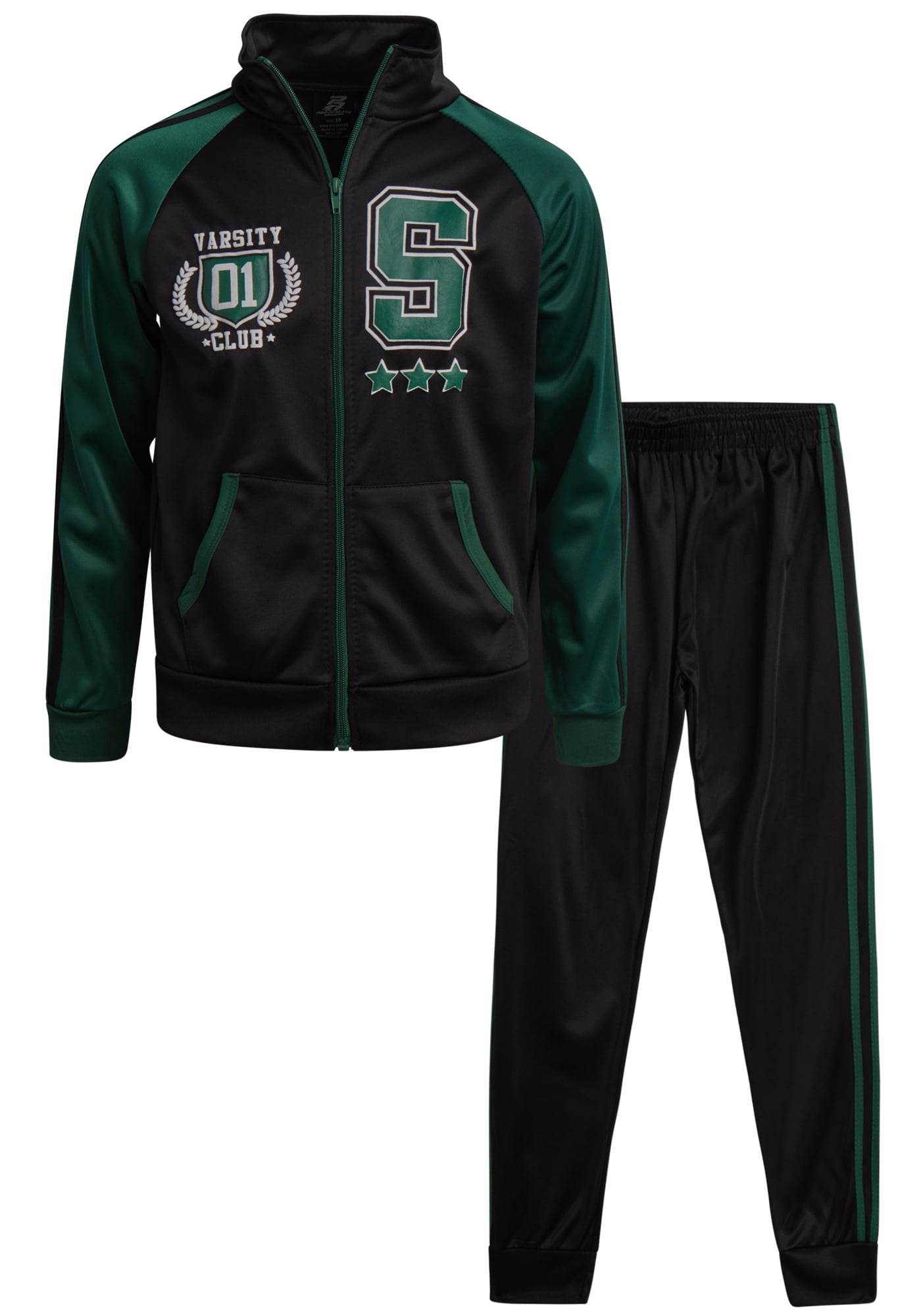 Boys Tracksuit Set - 2 Piece Tricot Mock Neck Sweatshirt and Joggers Track Pants (8-12)