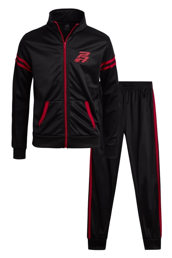 Boys Tracksuit Set - 2 Piece Tricot Mock Neck Sweatshirt and Joggers Track Pants (8-12)