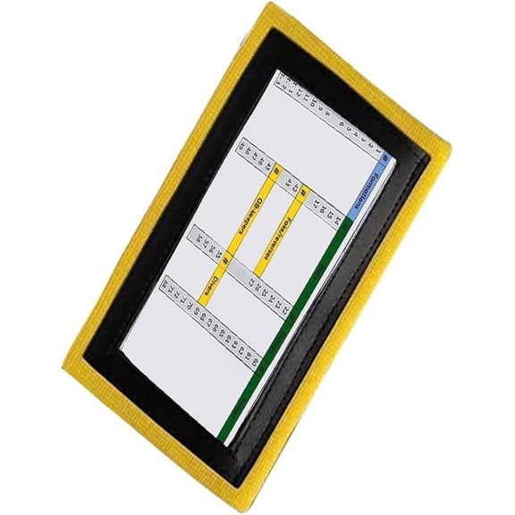 Pro Athletics QB Playbook Wristband - Football Quarterback Play Wristbands for Youth - Wrist Coach for All Sports with 3 Compartments, 1 Pack (Yellow)