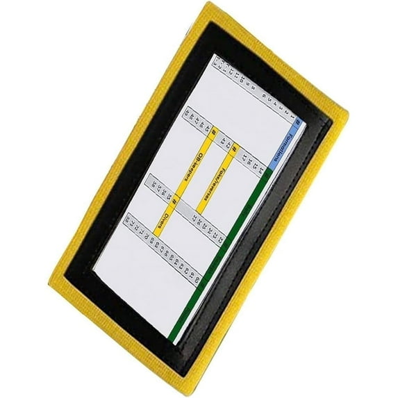 Pro Athletics QB Playbook Wristband - Football Quarterback Play Wristbands for Youth - Wrist Coach for All Sports with 3 Compartments, 1 Pack (Yellow)