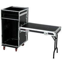 Pro Audio DJ Road Rack Case with Casters, 16U Pro Tour Grade Rack
