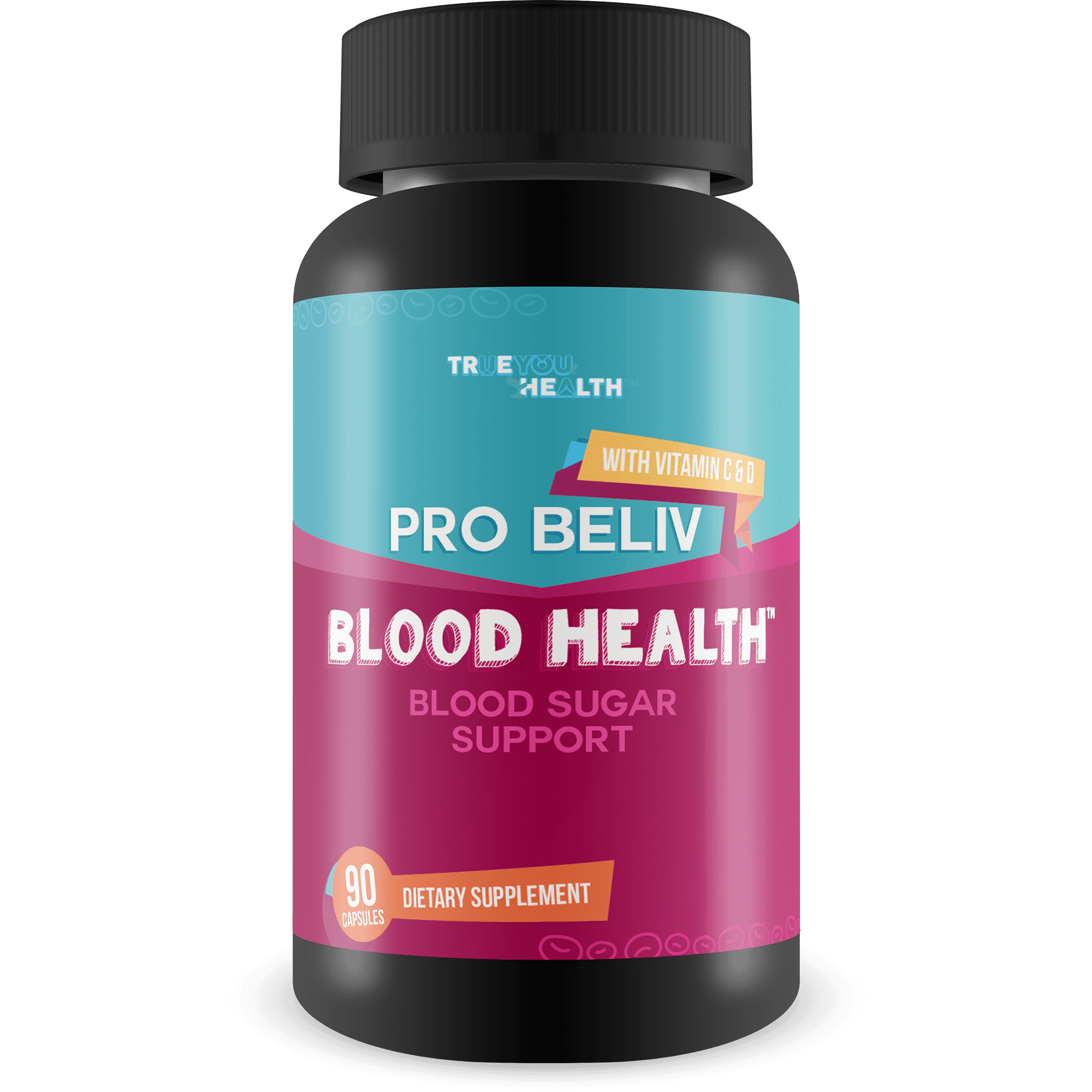 Pro Beliv Blood Health - Blood Sugar Support Supplement - Support Balanced Blood Health & Cardiovascular Health - 20+ Herbs & Vitamins Including Cinnamon, Berberine, & Ginseng