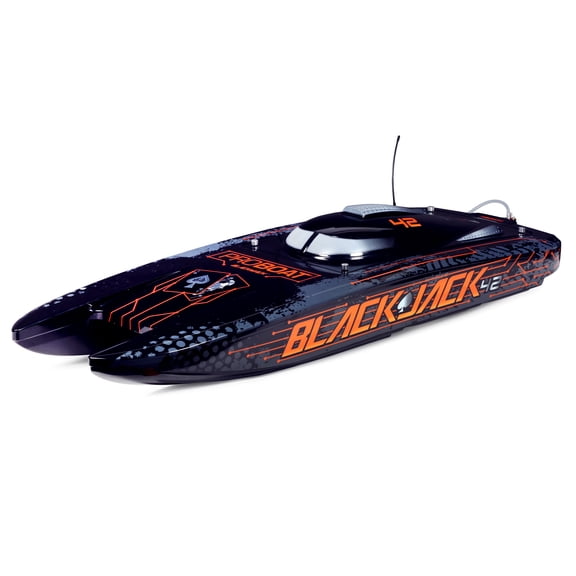 Pro Boat RC Blackjack 42" 8S Brushless Catamaran RTRBattery and Charger Not included Black/Orange PRB08043T1 Boats RTR Electric