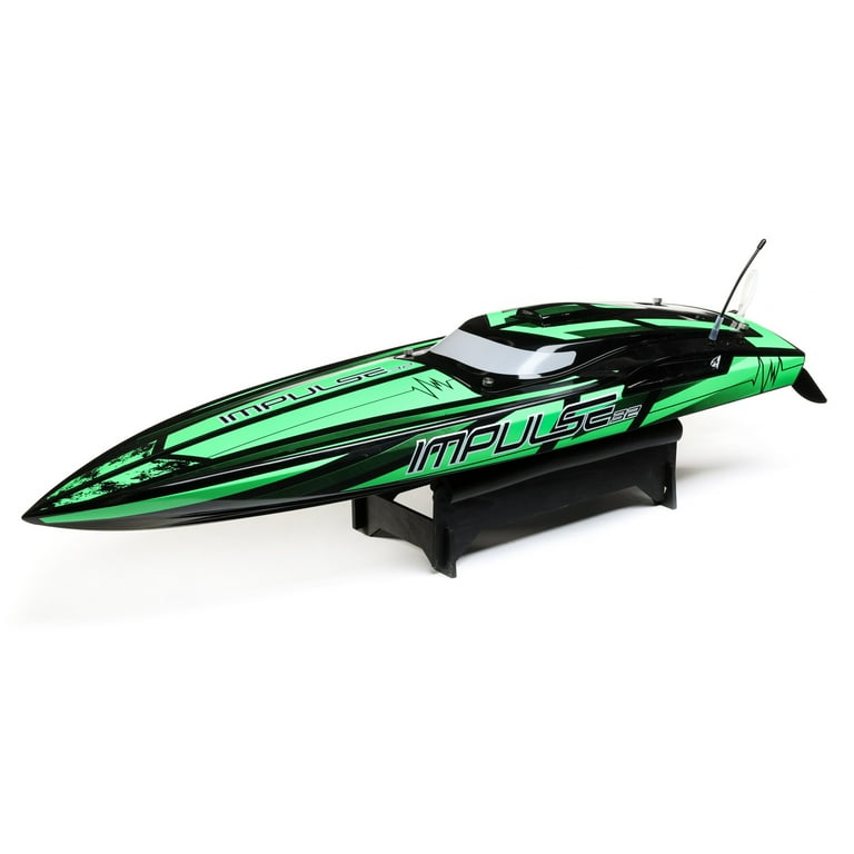 Pro Boat RC Impulse 32 Brushless Deep-V RTR Battery and Charger Not  Included with Smart Black/Green PRB08037T1 Boats RTR Electric 