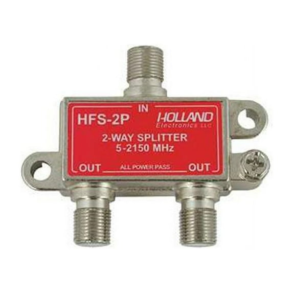 Pro Brand International HFS2P Pbi High Frequency 2Way Splitter All Port Power Passing 5-2600 Mhz- Hfs2P