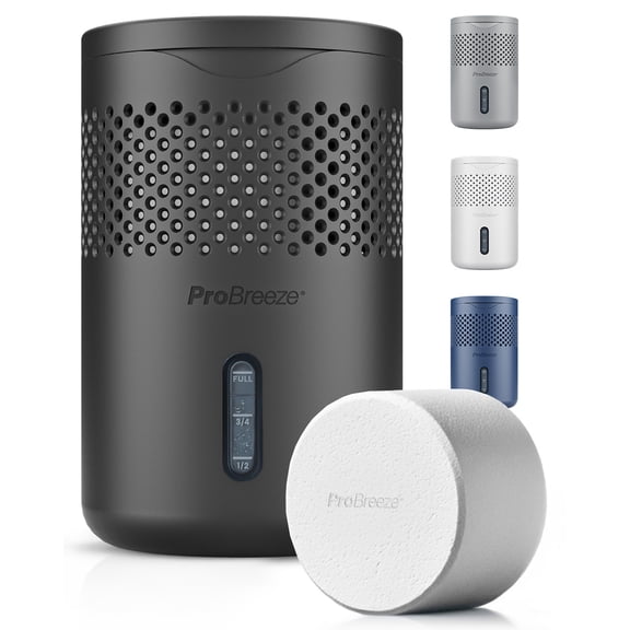 Pro Breeze Osmo® Dehumidifier, Silent & Refillable Moisture Absorber for Home, Bedroom, Wardrobe and Bathroom,1.54lb Refillable Tablet, Black