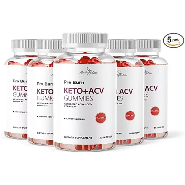 Pro Burn Keto ACV Gummies Weight Loss 1500mg Ketosis Shark Gummies (5
