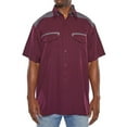 thumbnail image 1 of Pro Celebrity Color Block Fishing Shirt (Maroon, L), 1 of 3