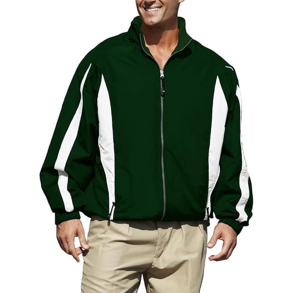 Pro Celebrity Men Phenom 833 Long-Sleeves Jacket (Dark Green & White, X-Small)