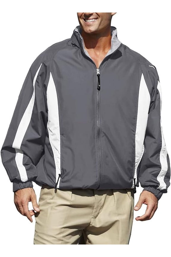 Men Phenom 833 Long-Sleeves Jacket (Graphite & White, Medium)